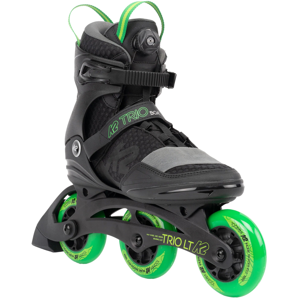 Buy K2 SKATE Men's Trio LT 100 BOA Black/Green Skate (I220202301) online. Find best prices for K2 Skate Skates at GritrOutdoors – an Authorized K2 Skate Dealer