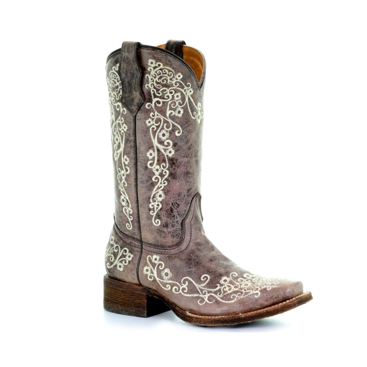Buy CORRAL Girl's Brown Embroidery Square Toe Cowboy Boots (A2980-TN) online. Find best prices for Corral Boots at GritrOutdoors – an Authorized Corral Dealer