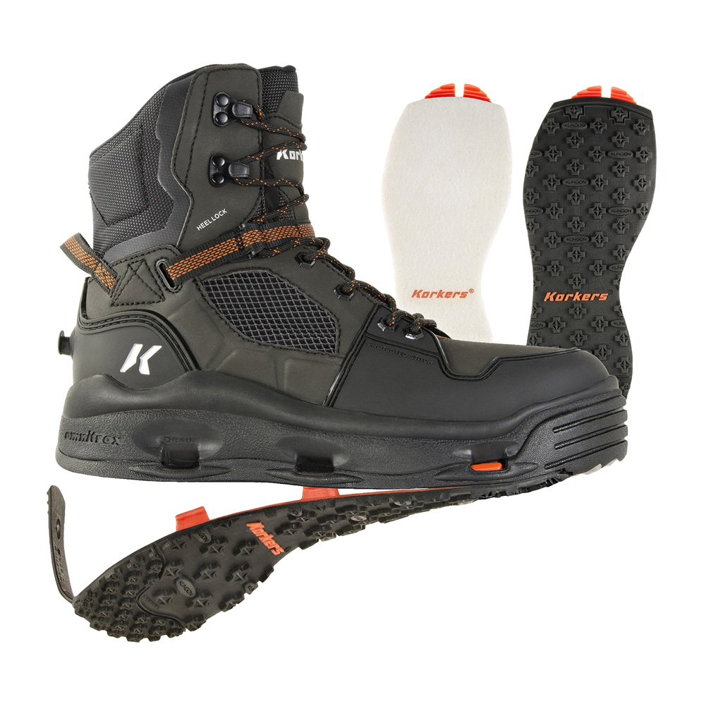 Buy KORKERS Terror Ridge Felt And Kling-On Soles Brown Olive/Rust Boot (FB5210) online. Find best prices for Korkers Boots at GritrOutdoors – an Authorized Korkers Dealer