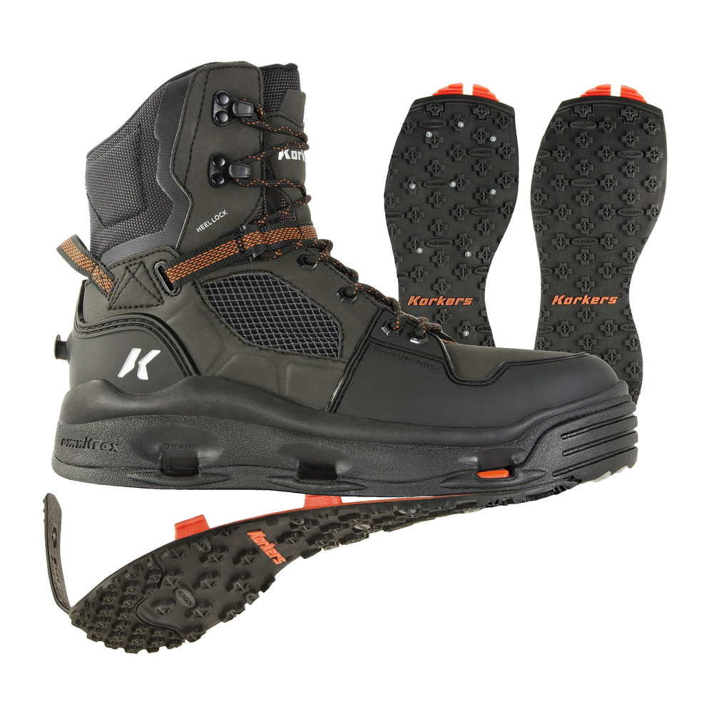 Buy KORKERS Terror Ridge Kling-On And Studded Kling-On Soles Brown Olive/Rust Boot (FB5220) online. Find best prices for Korkers Boots at GritrOutdoors – an Authorized Korkers Dealer