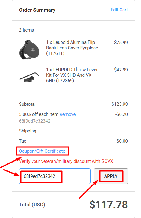 coupon code activation