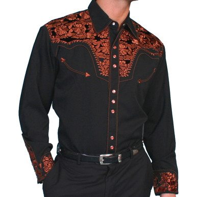 SCULLY Mens Western Apparel Long Sleeve Shirt