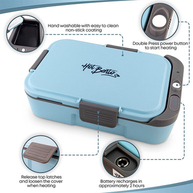 Hot Bento HB-1 Battery Powered Self-Heating Lunchbox & Food Warmer