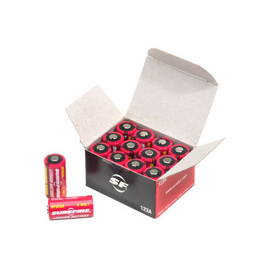 Buy SUREFIRE Box of 12 123A Lithium Batteries (SF12-BB) online. Find best prices for Surefire Flashlight Batteries at GritrOutdoors – an Authorized Surefire Dealer