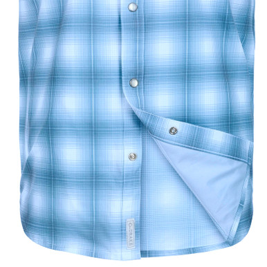 Habit Fishing Shirt Mens 3XL Blue Plaid Long Sleeve Button Up UPF