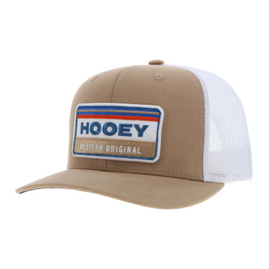 Buy HOOEY Horizon 6-Panel Red/White/Blue Rectangle Patch Tan/White Trucker Cap (2335T-TNWH) online. Find best prices for Hooey Caps at GritrOutdoors – an Authorized Hooey Dealer