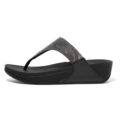 Fitflop Women Lulu Glitterball Toe-Post Sandals |IF9-B91| Metallic Deep Teal main image 0