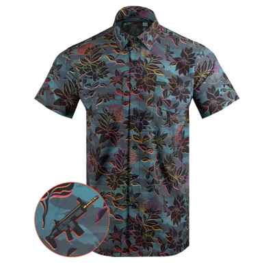 ☆虎馬☆ RETRO RIFLE Tropical Tiger Button Up Shirt 77029301