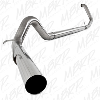 MBRP 4" Turbo Back, Single, No Muffler, T409, 1998-2003 Ford Powerstroke 7.3L, S6200SLM FREE SHIPPING