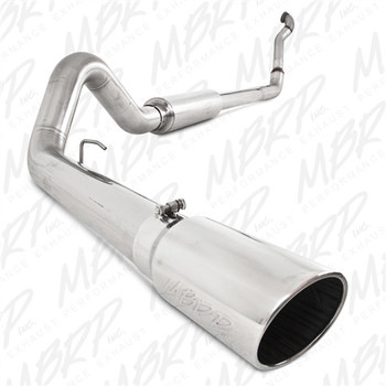 MBRP Turbo Back, Single Side Exit, Off-Road (Aluminized downpipe), T409, 1994-1997 Ford Powerstroke 7.3L, S6218409