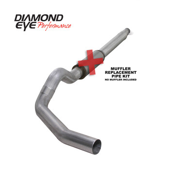 Diamond Eye, 1994-1997.5 7.3L F250 & F350 "Cat back" single 5" Muffler Replacement Exhaust Kit  # K5316A-RP
