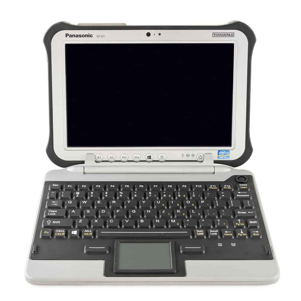 iKey Jumpseat keyboard dock paired with a Panasonic Toughpad FZ-G1 tablet