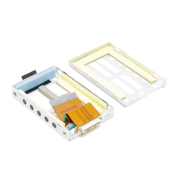 An Open Getac V100/V200 OEM Hard Drive Caddy with Ribbon Cable and Sata Connector An Open Getac V100/V200 OEM Hard Drive Caddy with Ribbon Cable and Sata Connector