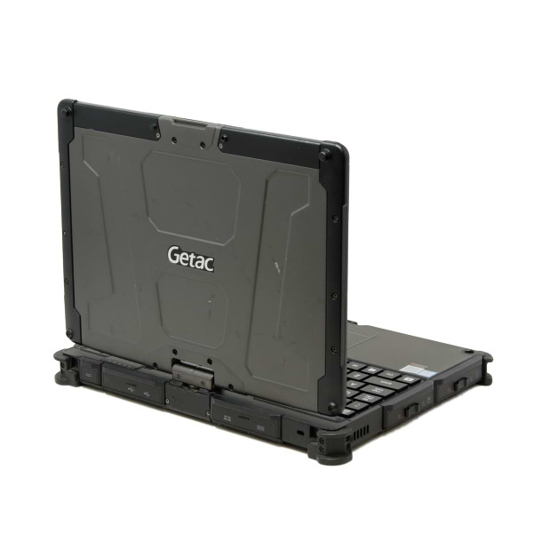 Refurbished Getac V110 Rear View facing left with the keyboard