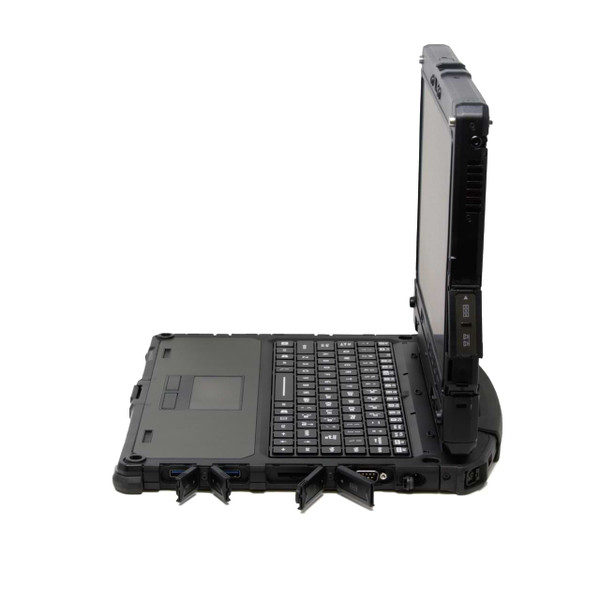 K120 Getac Convertible Laptop on the Keyboard Dock with port doors open K120 Getac Convertible Laptop on the Keyboard Dock with port doors open