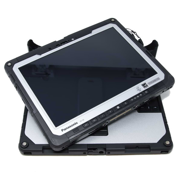 Panasonic Toughbook CF-33 Tablet laying on the detachable keyboard