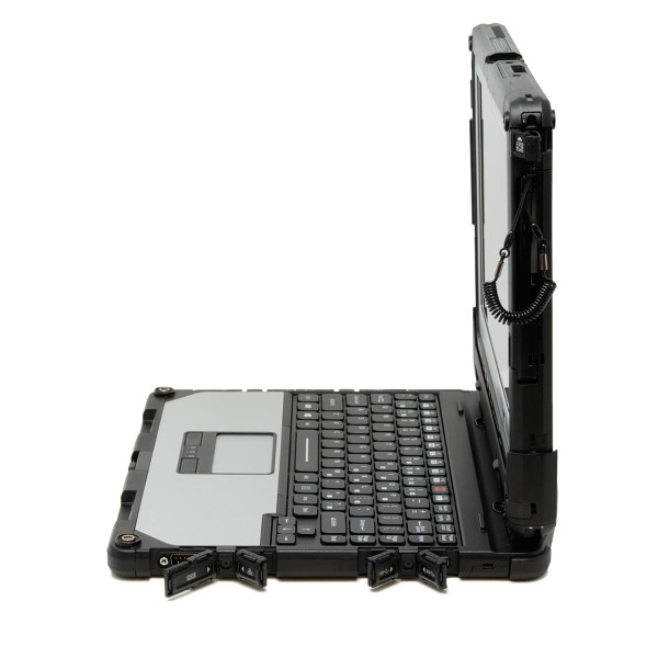 Right Side of the Toughbook CF-33 with Port Doors open Right Side of the Toughbook CF-33 with Port Doors open
