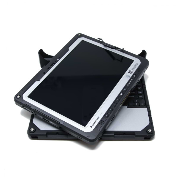 Panasonic Toughbook CF-33 MK2Tablet laying on the detachable keyboard
