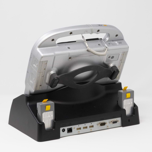 Rear view of a Docked Panasonic Toughbook CF-H2 in the Docking Cradle (CF-H2 Not Included) Rear view of a Docked Panasonic Toughbook CF-H2 in the Docking Cradle (CF-H2 Not Included)