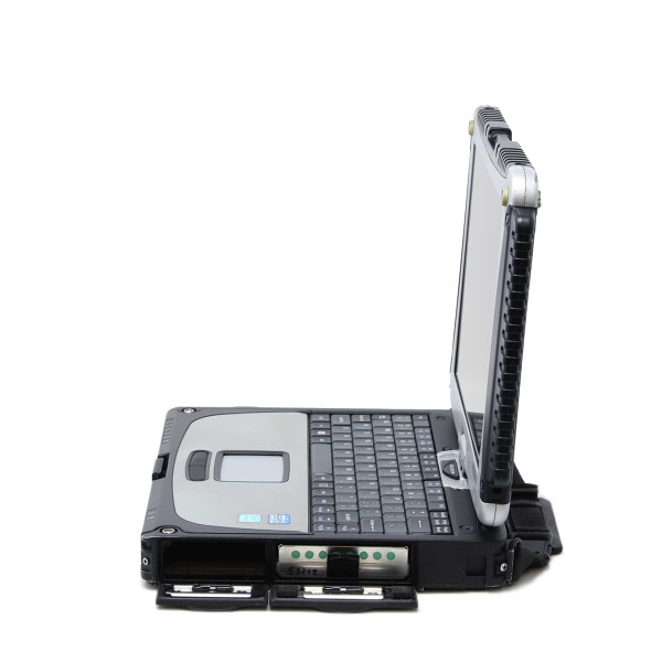 Right side of the CF-19 Toughbook with the port doors open