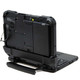 Back of the Toughpad FZ-G2 with the handle support, stylus, stylus holder, and keyboard