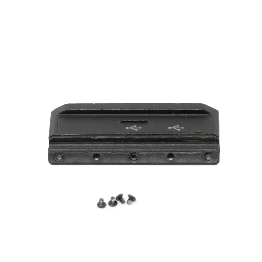 Getac V110 Dual USB Port Cover Face up with all included screws