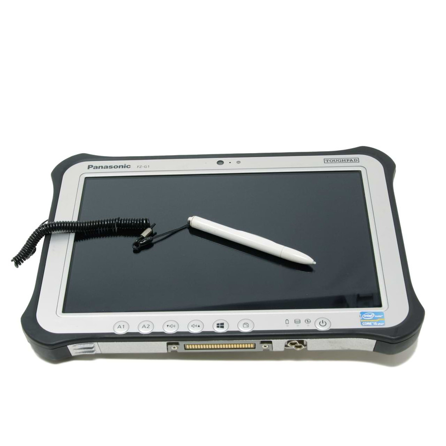 Refurbished FZ-G1 Toughpad with stylus laid on the screen