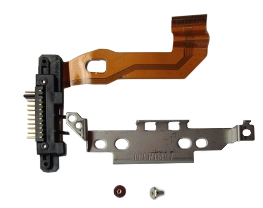 Panasonic Toughbook CF-19 Battery Connector with Shield, Brackets, and Ribbon Cable