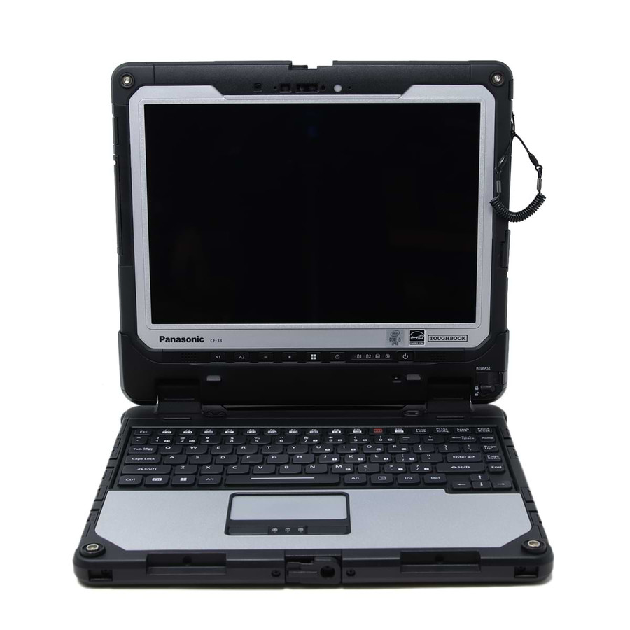 Grade A Panasonic Toughbook CF-33 MK2 With Barcode Reader and Fingerprint Reader, Scratches under the screen on the right side
