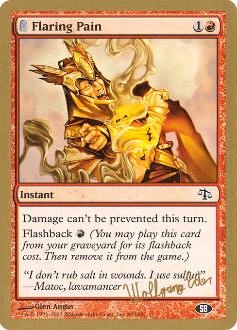 Flaring Pain (WC03) (#we89sb) - MTG Pirulo