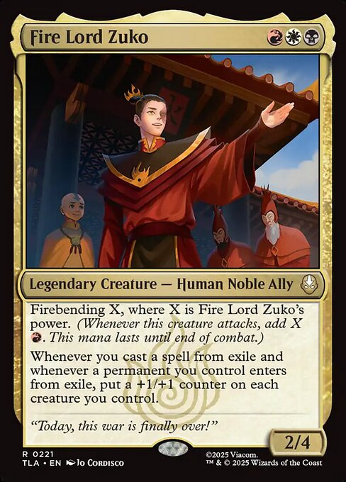 Fire Lord Zuko (TLA) (Foil) (#221) - MTG Pirulo