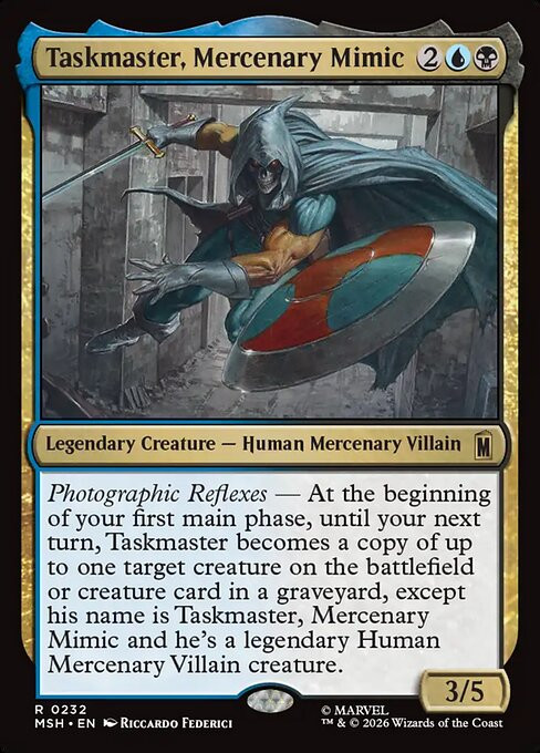 mimic mtg card Copy Token | Custom Creature Token for Commander Illustrated by Justine Cruz. Taskmaster, Mercenary Mimic (MSH) (Foil)