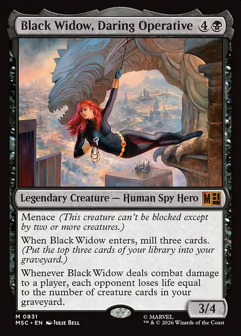Black Widow, Daring Operative (MSC) (Foil) (#831) - MTG Pirulo