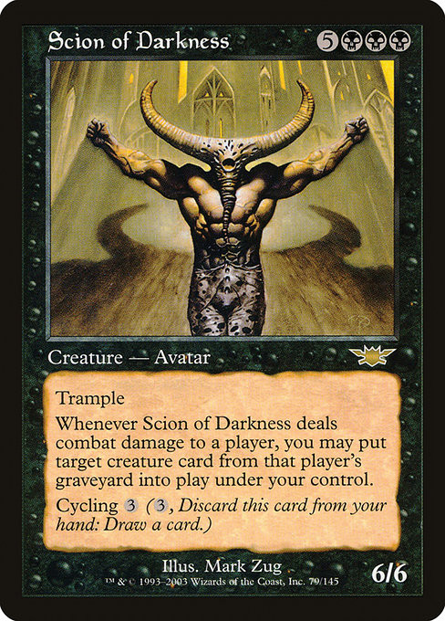 MTG 闇の末裔　Scion of Darkness 英語 FOIL Scion of Darkness (LGN) (Foil) (#79) - MTG Pirulo