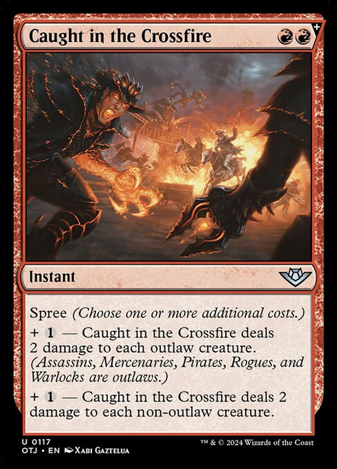 Caught in the Crossfire (OTJ) (Foil) (#117)