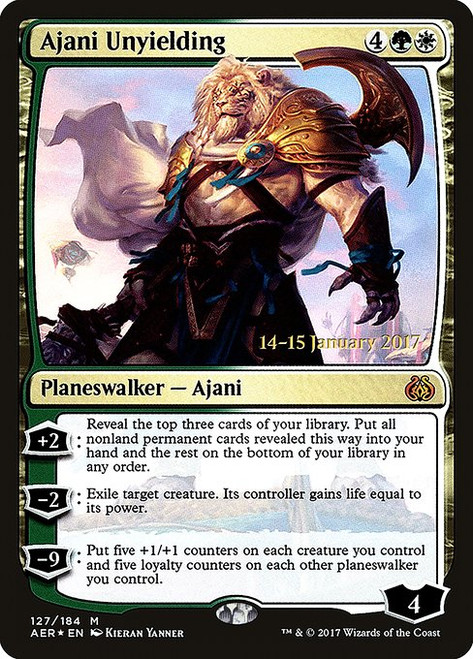 Ajani Unyielding (PAER) (Foil) (#127s)