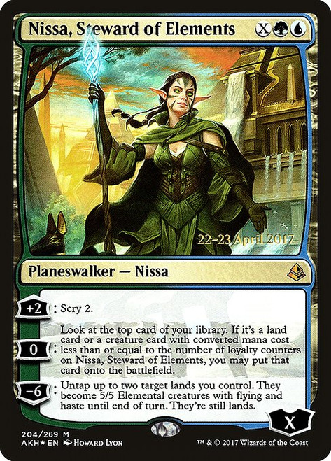 Nissa, Steward of Elements (PAKH) (Foil) (#204s)