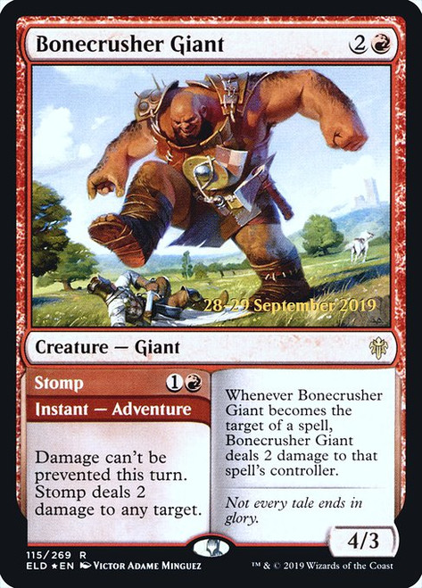 Bonecrusher Giant // Stomp (PELD) (Foil) (#115s)