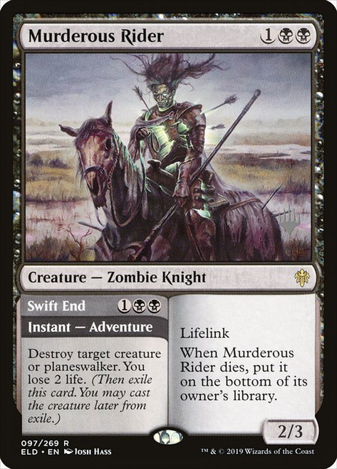 Murderous Rider // Swift End (PELD) (Foil) (#97p)