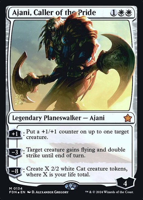 Ajani, Caller of the Pride (PFDN) (Foil) (#134s)