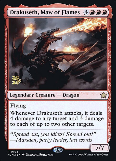 Drakuseth, Maw of Flames (PFDN) (Foil) (#193s)