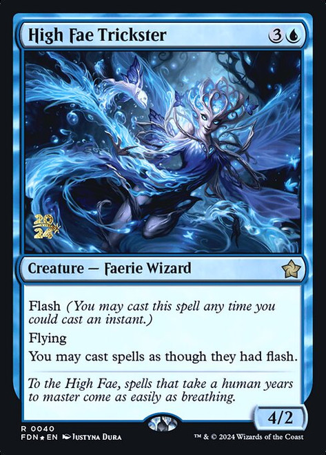 MTG ハイフェイのトリックスター 英語版 マナfoil FDN版 １枚 High Fae Trickster (FDN) (Foil) (#40) - MTG Pirulo