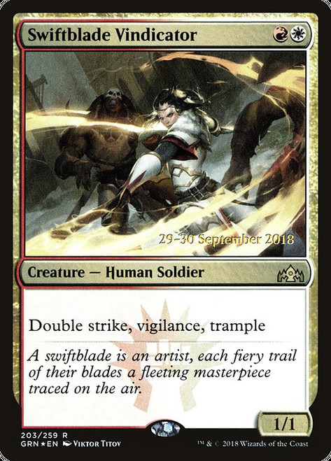 Swiftblade Vindicator (PGRN) (Foil) (#203s)