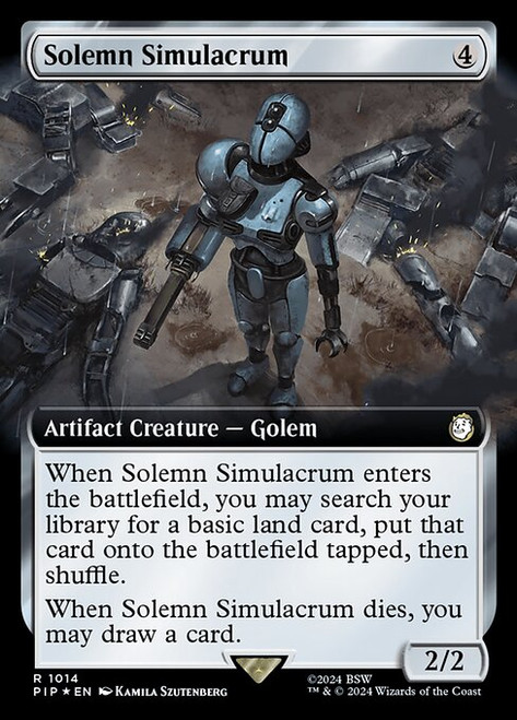 Solemn Simulacrum (PIP) (SurgeFoil) (Extended Art) (#1014)
