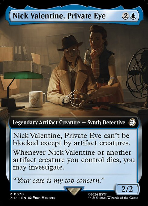 Nick Valentine, Private Eye (PIP) (Foil) (Extended Art) (#378)