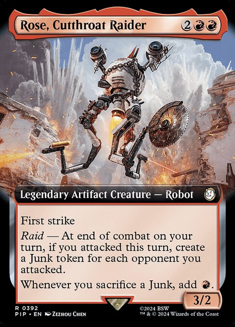 Rose, Cutthroat Raider (PIP) (Foil) (Extended Art) (#392)