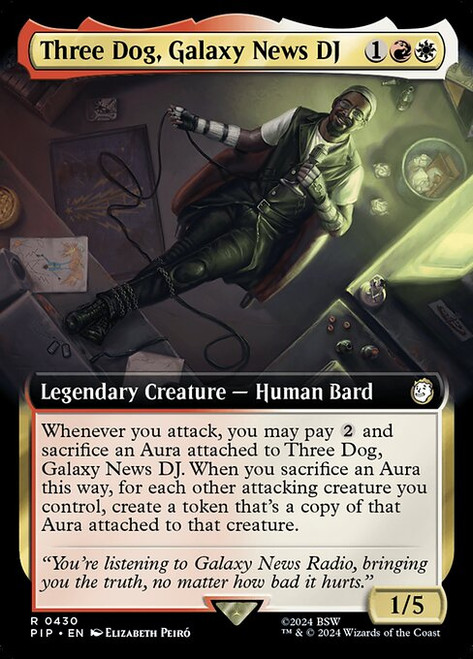Three Dog, Galaxy News DJ (PIP) (Foil) (Extended Art) (#430)