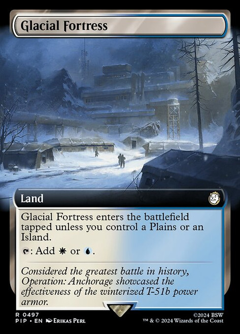 Glacial Fortress (PIP) (Foil) (Extended Art) (#497)