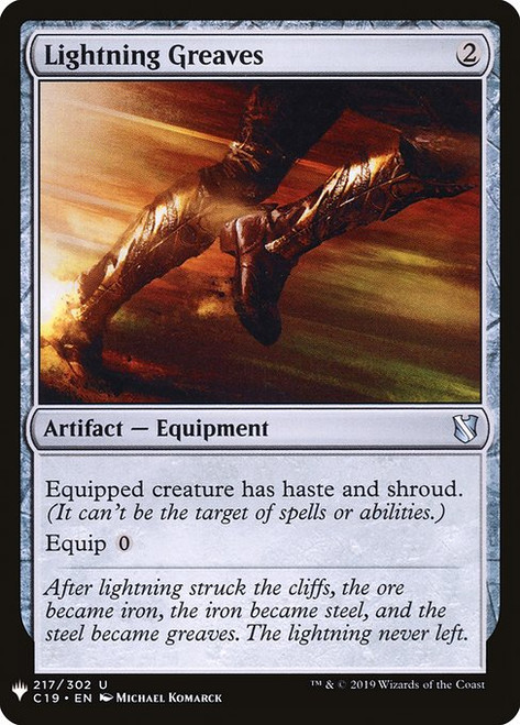 Lightning Greaves (PLST) (#C19-217)