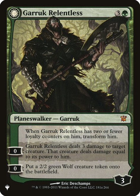 Garruk Relentless // Garruk, the Veil-Cursed (PLST) (#ISD-181)